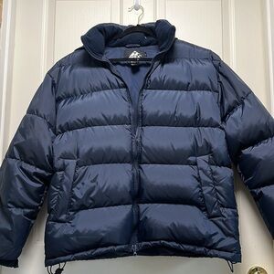 APEX YK2 Down Puffer Jacket, Navy Blue Sz Large